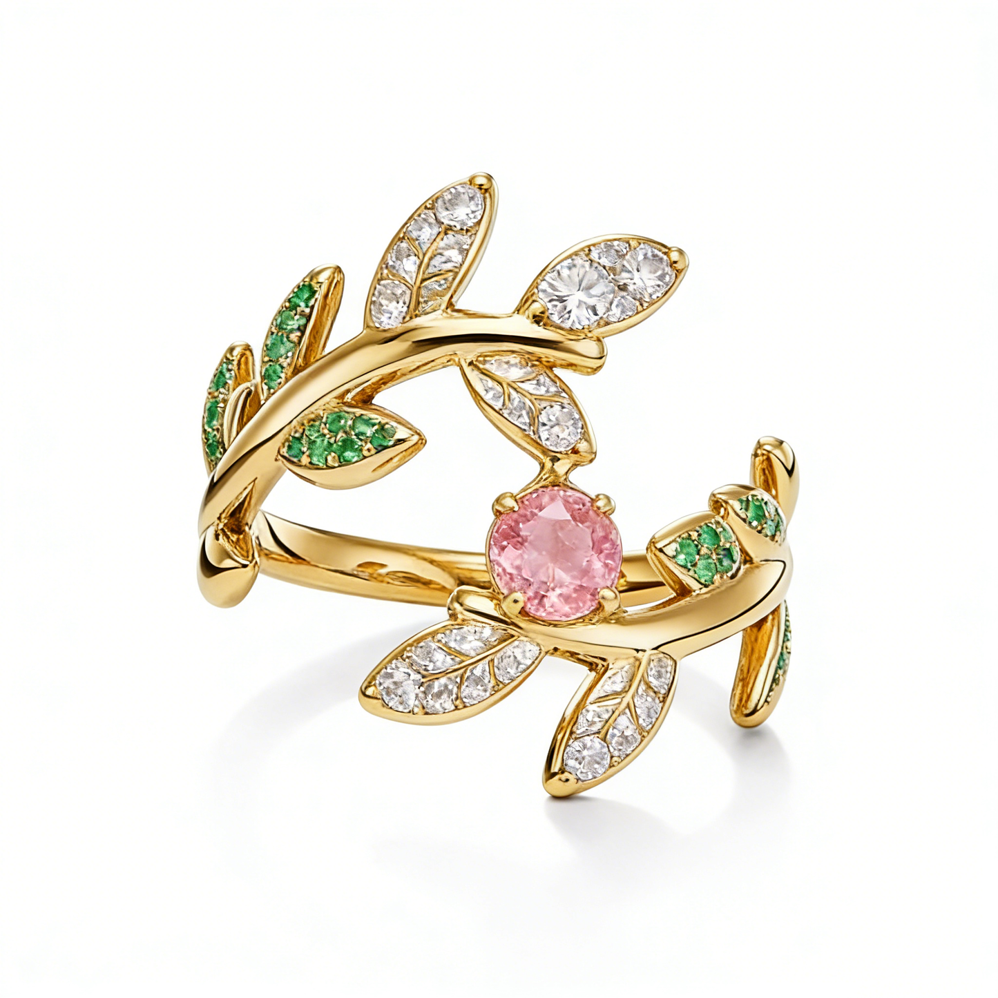 Golden Laurel Bloom Ring