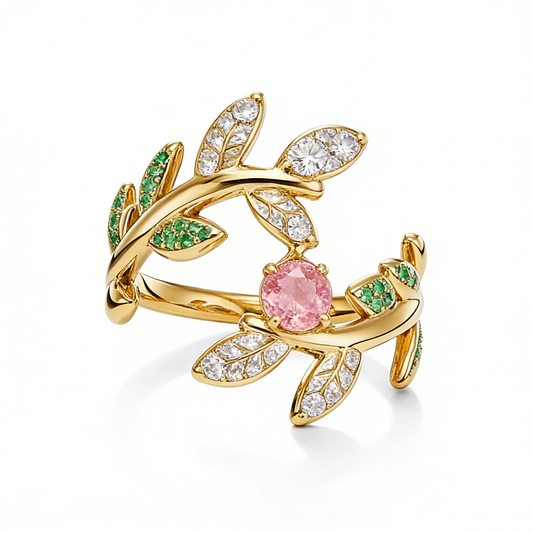 Golden Laurel Bloom Ring